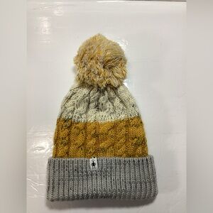 Smartwool Mustard and Cream Knit Beanie  O/S